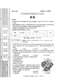 陕西省西安市蓝田县2024-2025学年部编版九年级上学期期末历史学情监测试题