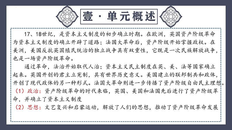 专题27 资本主义制度的初步确立(课件)-最新中考历史一轮大单元复习必备课件(人教部编版)第5页