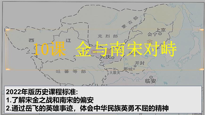 人教版（2024）7下歷史第10課《 金與南宋對峙》課件第2頁