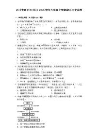 四川省南充市2024-2025学年九年级上学期期末历史试卷
