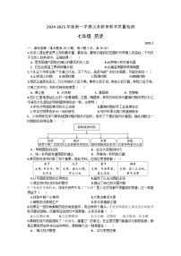 安徽省亳州市涡阳县王元中学2024-2025学年七年级上学期期末历史试卷（含答案）