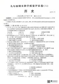 河南省林州市2024-2025学年部编版九年级历史上学期期末调研试题