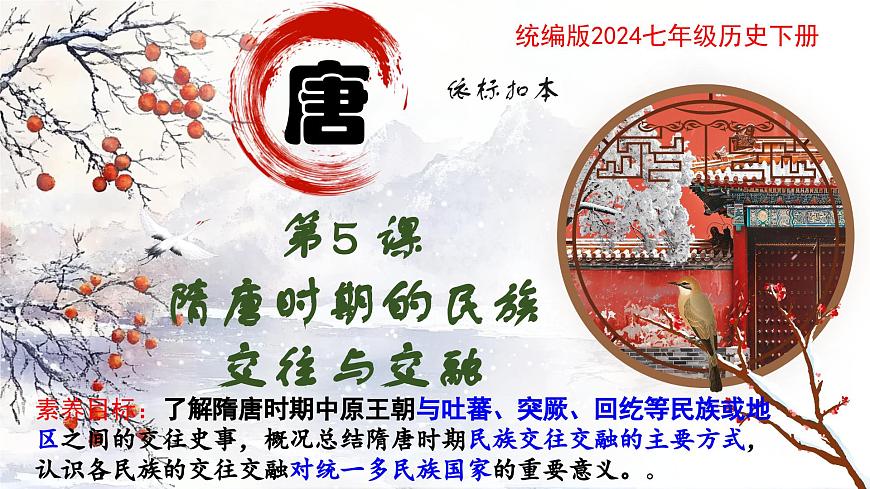 新人教版初中歷史七年級(jí)下冊(cè) 第5課 隋唐時(shí)期的民族交往與交融 課件第1頁(yè)