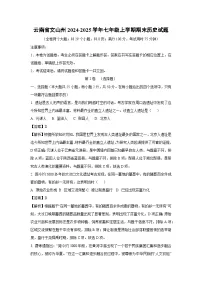 云南省文山州2024-2025学年七年级上学期期末历史试卷（解析版）