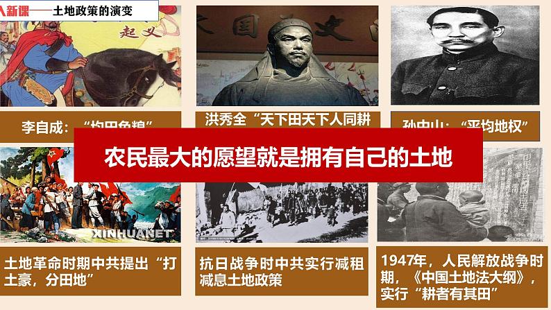 人教版初中历史八年级下册 第3课 土地改革-精讲优质课件(核心素养提升版)第1页