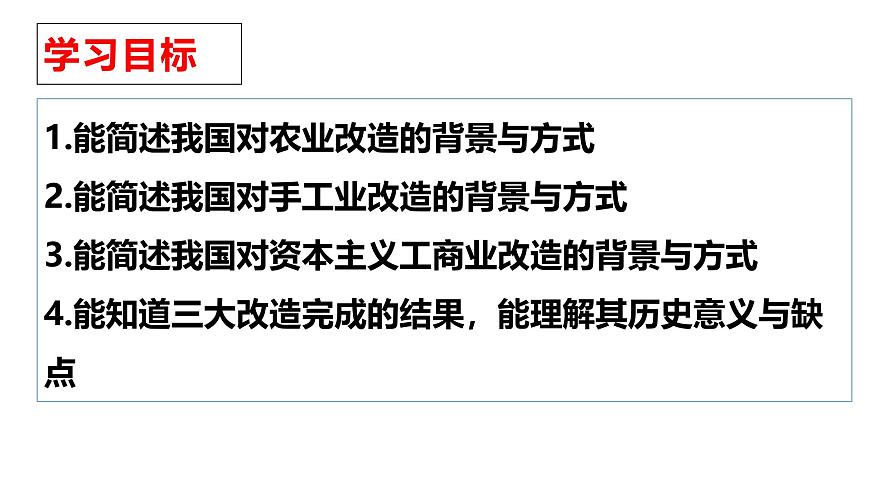 人教版初中歷史八年級下冊 第5課 三大改造-精講優(yōu)質(zhì)課件(核心素養(yǎng)提升版)第2頁