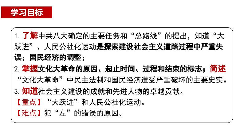 人教版初中历史八年级下册 第6课 艰辛探索与建设成就-精讲优质课件(核心素养提升版)第3页