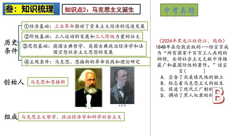 2025中考历史一轮复习:主题28 工业革命和国际共产主义运动的兴起 课件(核心素养时代)第7页