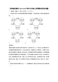 甘肃省武威市2024-2025学年九年级(上)期末历史试卷（解析版）