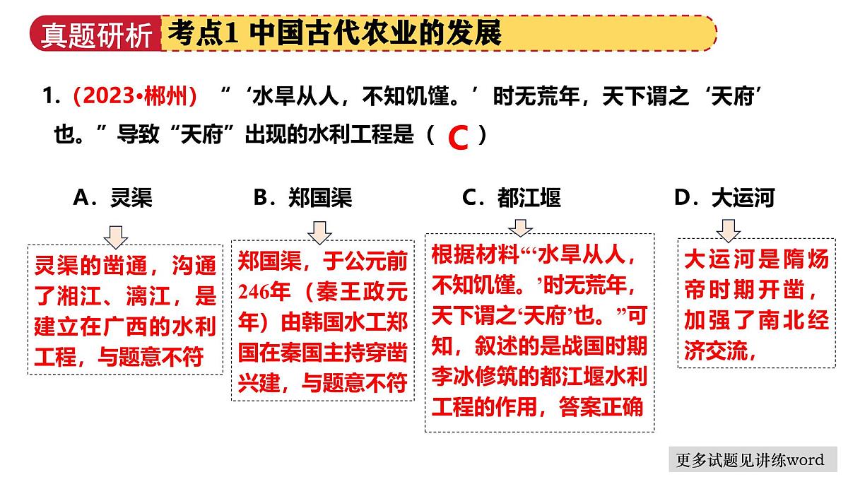 专题02 中国古代经济发展 2025年中考历史二轮复习讲练测(湖南专用)课件第7页