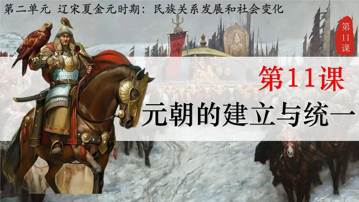 2.11元朝的建立与统一课件--2024-2025学年统编版七年级历史下册第1页