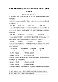 安徽省宿州市埇桥区2024-2025学年七年级上学期1月期末历史试卷