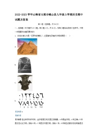2022-2023学年云南省玉溪市峨山县九年级上学期历史期中试题及答案