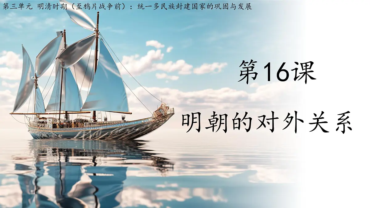 初中 历史 人教版(2024) 七年级下册(2024)第16课 明朝的对外关系 课件第2页
