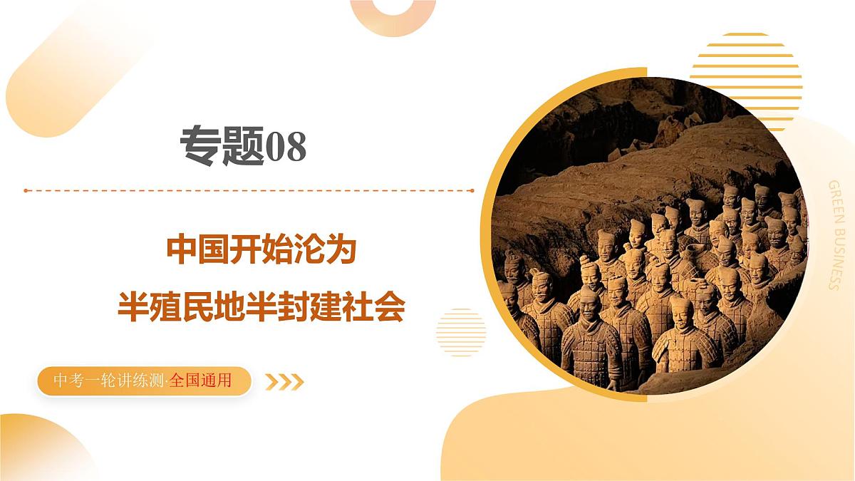 专题08 中国开始沦为半殖民地半封建社会 2025年中考历史一轮复习讲练测(全国通用)课件PPT第1页