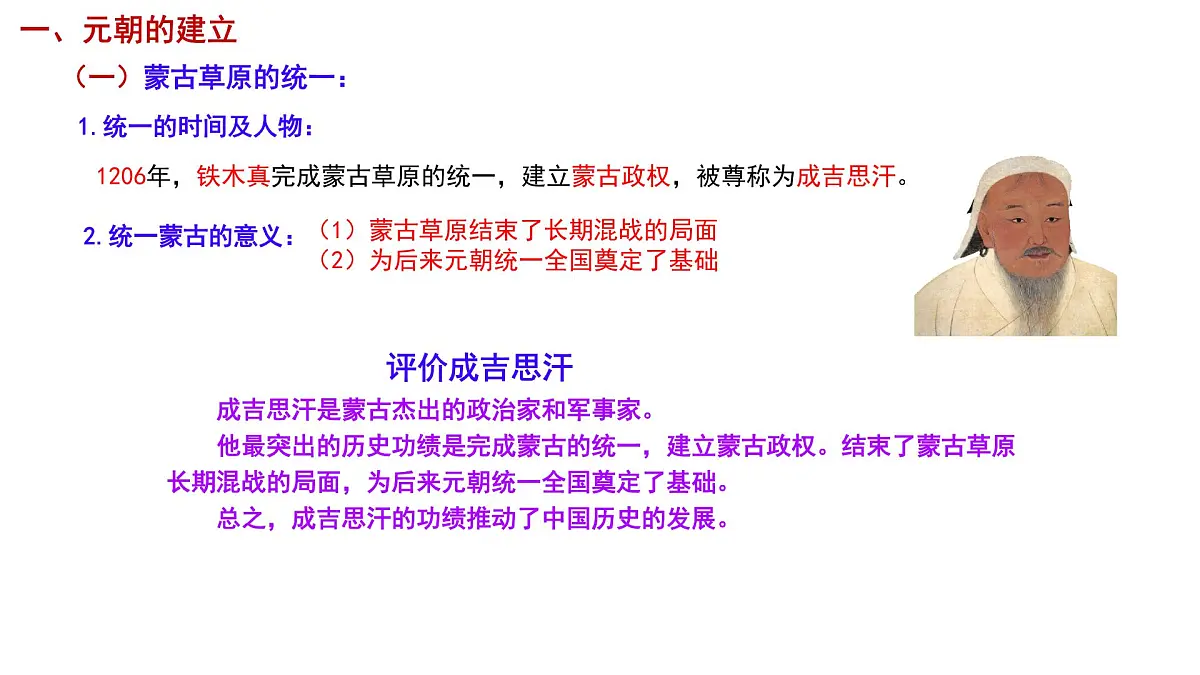 初中 历史 人教版(2024) 七年级下册(2024) 第二单元第11课 元朝的统一 课件第4页