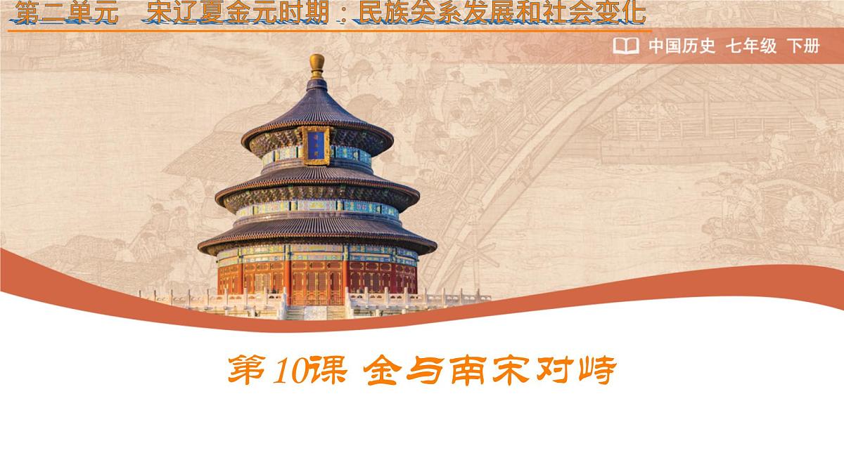 初中 历史 人教版(2024) 七年级下册第10课 金与南宋对峙 课件第1页