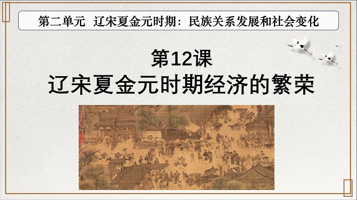 2.12 辽宋夏金元时期经济的繁荣 课件 2025学年统编版七年级历史下册第1页
