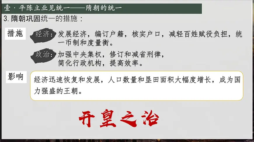 初中 历史 人教版(2024) 七年级下册(2024)第1课 隋朝统一与灭亡 课件第5页