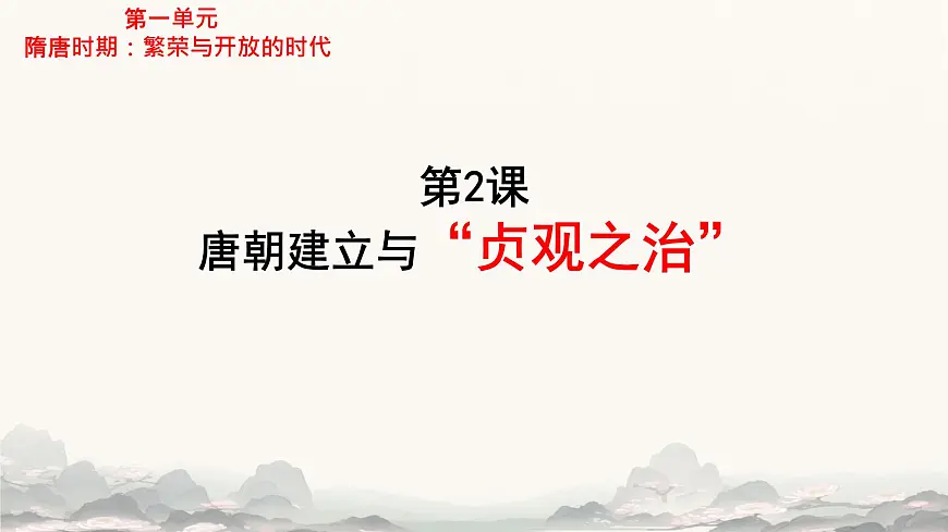 初中 历史 人教版(2024) 七年级下册(2024)第2课 唐朝建立与“贞观之治” 课件第2页