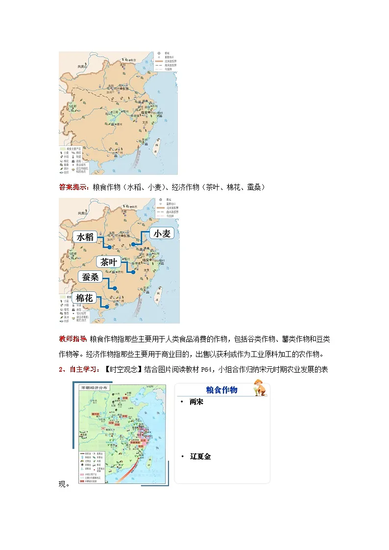 新统编版历史七下 2-12《辽宋夏金元时期经济的繁荣》教学设计第2页