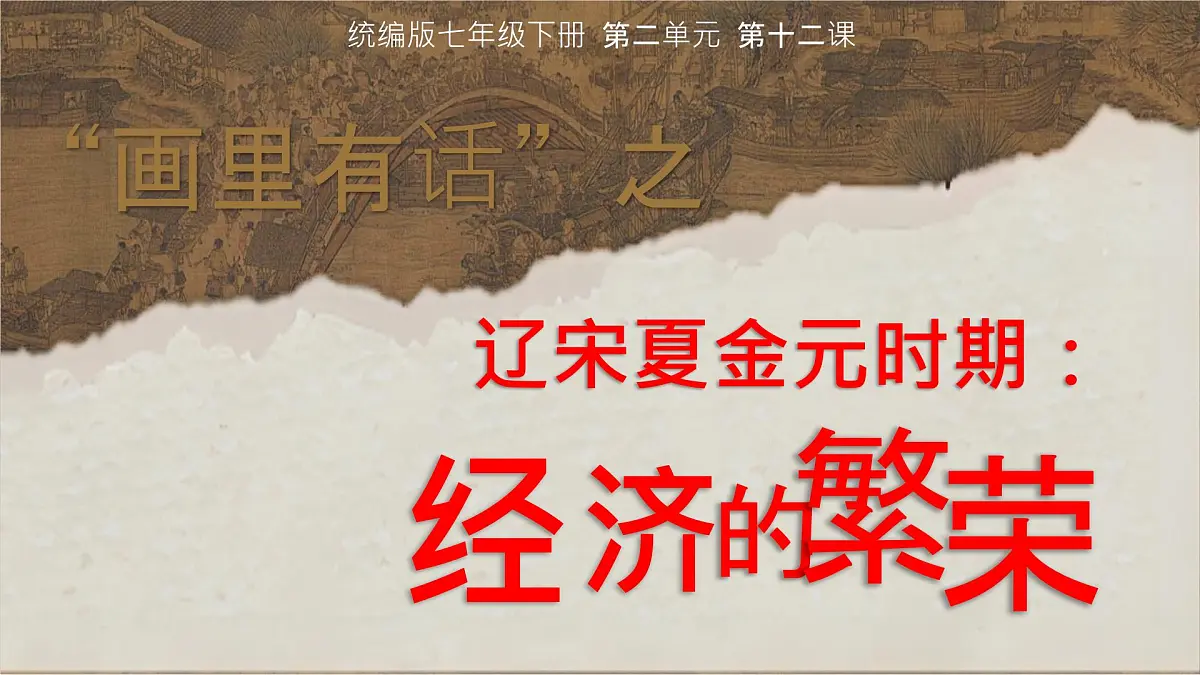 初中 历史 人教版(2024) 七年级下册(2024)第12课 宋元时期经济的繁荣 课件第1页