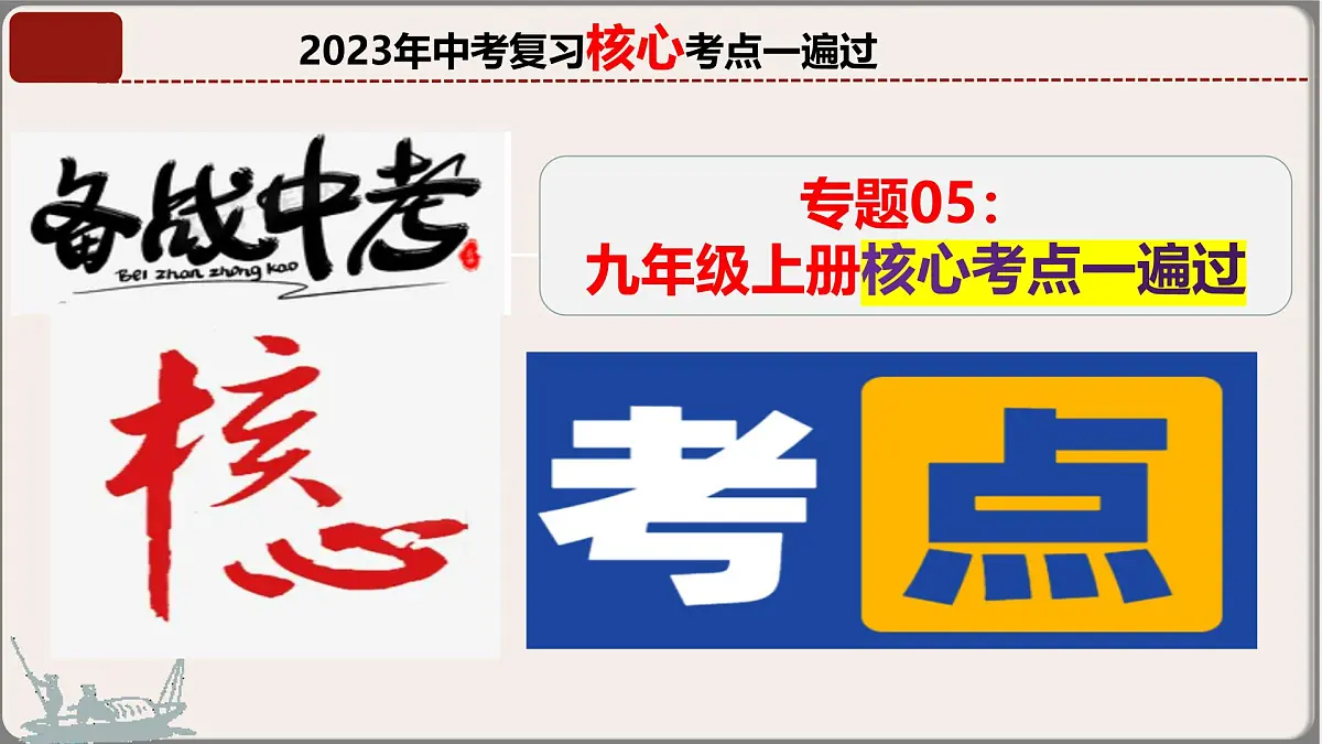 2025年中考复习核心考点一遍过:专题05:九年级上册 课件第2页