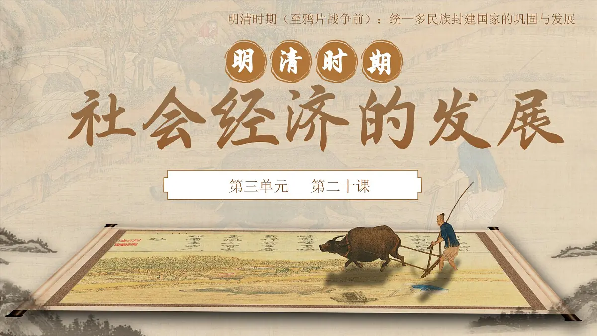 第20课 明清时期社会经济的发展 课件 历史人教版(2024)七年级下册第1页