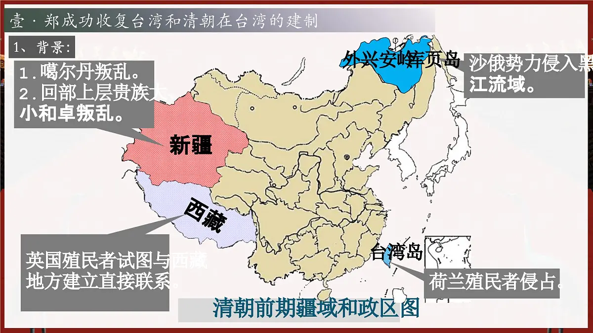新人教版初中历史七年级下册 第18课 清朝的边疆治理(课件)第5页