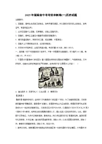 2025年湖南省中考考前冲刺卷(一)历史试卷（解析版）