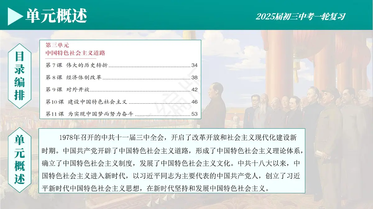 部编版历史中考一轮复习课件:中国特色社会主义道路第2页