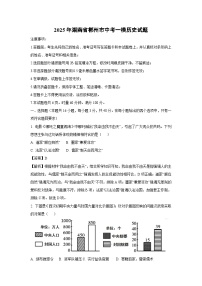2025年湖南省郴州市中考一模历史试题（解析版）