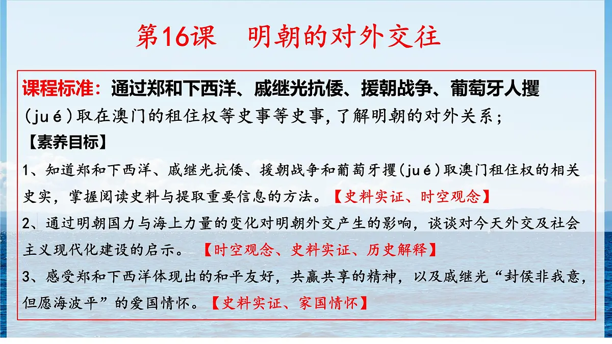 统编版七年级历史下册第16课《明朝的对外关系》(课堂教学课件)第3页