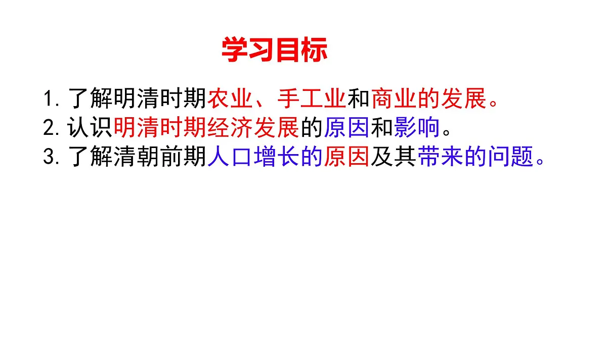 初中 历史 人教版(2024) 七年级下册(2024)第20课明清时期社会经济的发展 课件第3页