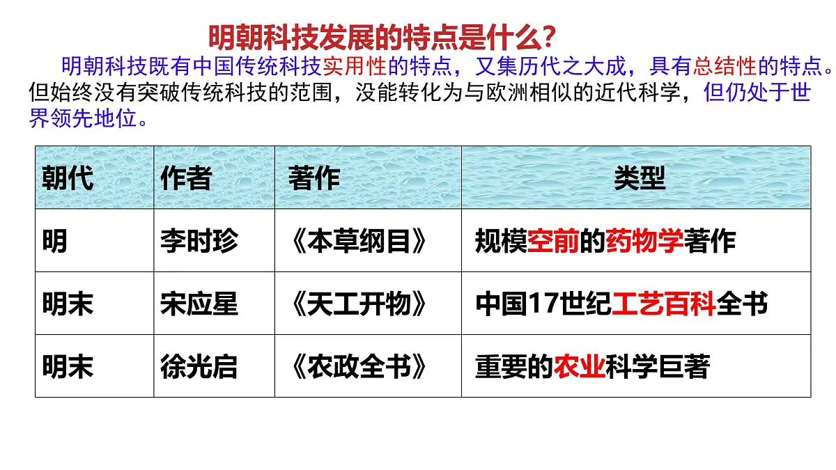 初中 历史 人教版(2024) 七年级下册(2024)第21课 明清时期的科技与文化 课件第8页