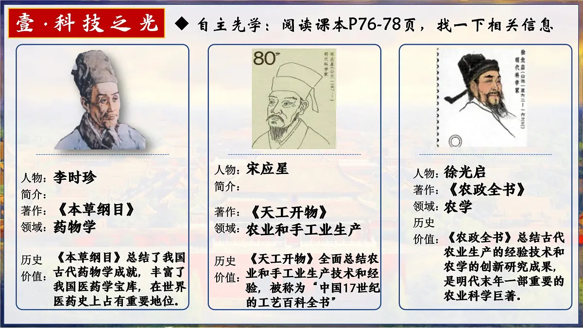 新人教版初中历史七年级下册 第21课 明清时期的科技与文化(课件)第4页