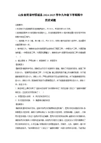 山东省菏泽市郓城县2024-2025学年九年级下学期期中历史试卷（解析版）