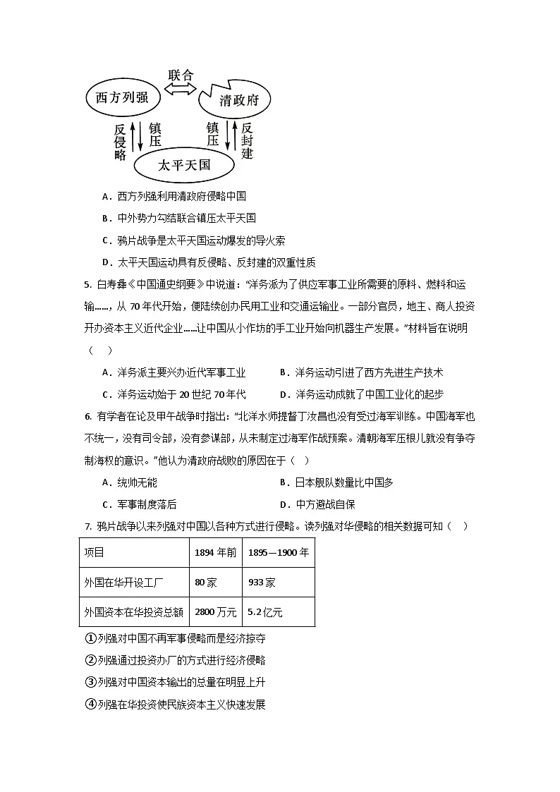 贵州省毕节市金沙县2024--2025学年上学期期中教学质量监测卷八年级历史试题第2页