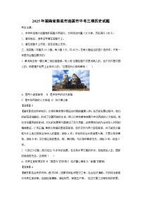 历史:2025年湖南省娄底市涟源市中考三模试题(解析版)