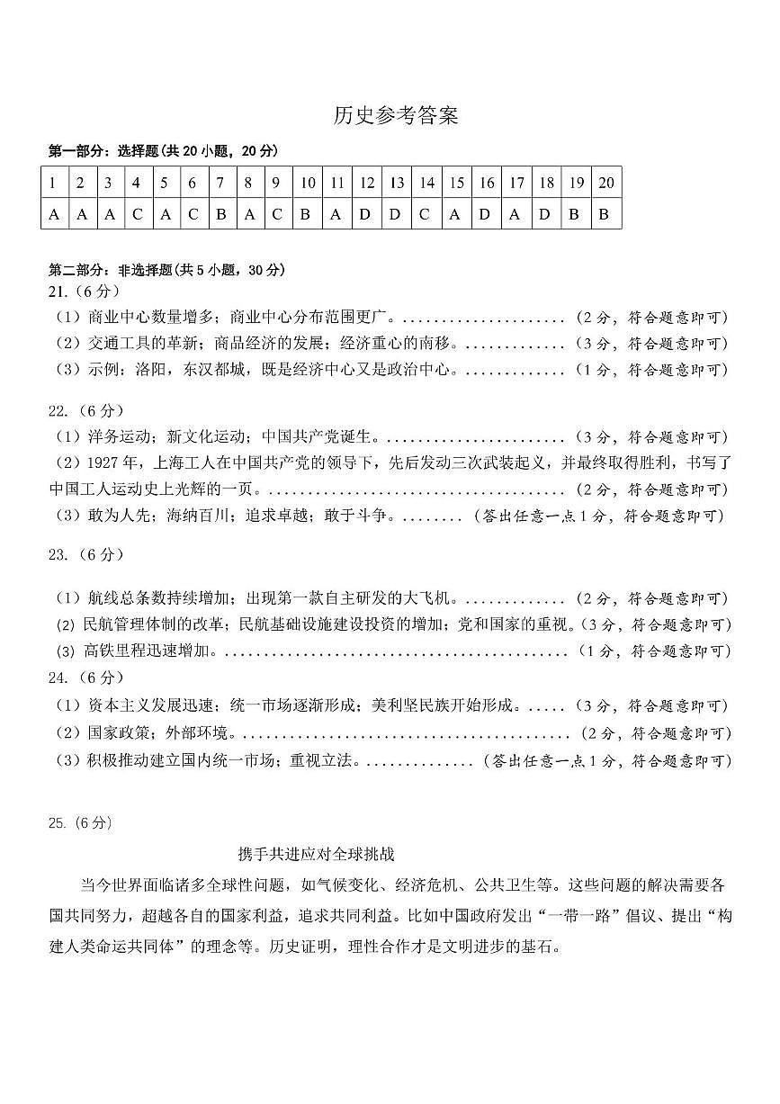 历史参考答案第1页