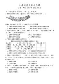 河南省实验中学2025年中考三模历史试题(中考模拟)