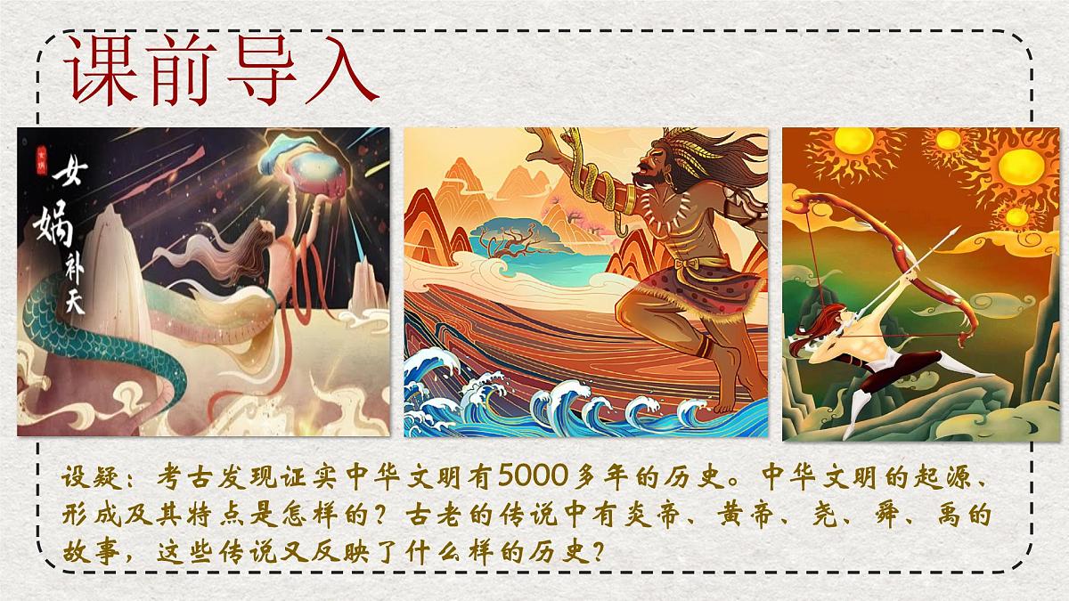 初中历史统编版(2024)七年级上册第3课 中华文明的起源——课件第1页