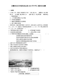 安徽省安庆市宿松县五校2025年中考三模历史试题（解析版）