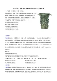 2025年山东省枣庄市滕州市中考历史三模试卷（解析版）