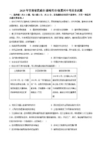 2025年甘肃省武威市嘉峪关市临夏州中考历史真题含答案