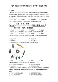 青海省西宁二中教育集团2025年中考一模历史试题（解析版）
