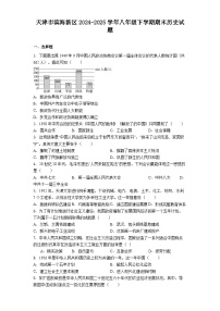 天津市滨海新区2024-2025学年八年级下学期期末历史试题（解析版）
