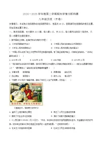江苏省南京市2024-2025学年八年级下学期期末历史试题（解析版）