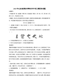【历史】2025年山东省潍坊市寿光市中考三模试题（解析版）
