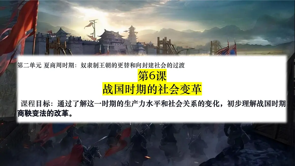 统编版初中历史七年级上册第6课 战国时期的社会变革 课件第3页